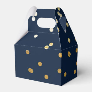 Blue & Gold Shiny Confetti Dots Chic Moderne Gefal Geschenkschachtel
