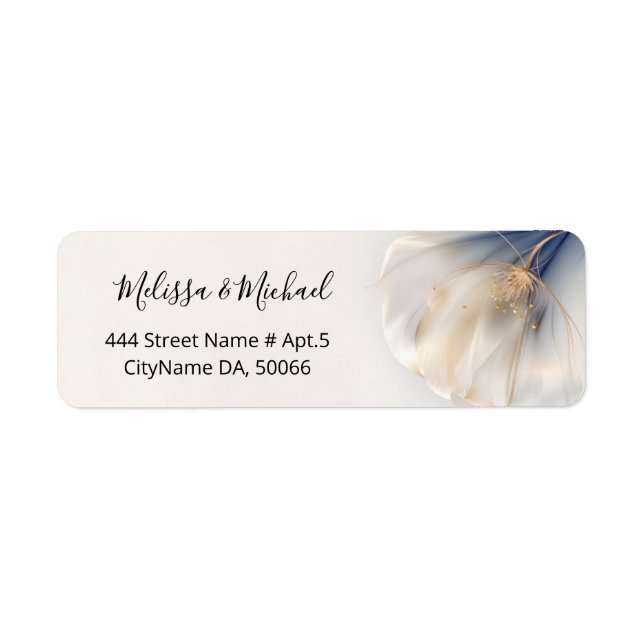 Blue Gold Smokey Flower |  Hochzeit (Vorne)