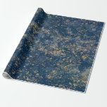Blue & Gold Spritzer Glam Modern Geschenkpapier<br><div class="desc">Sonderverpackungspapier</div>
