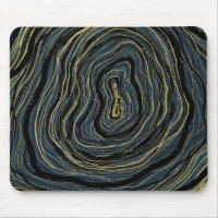 Blue Gold Swirl Glam Art