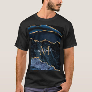 Blue Gold T - Shirt mit Individuelle Name und Lett