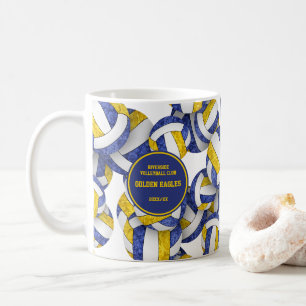 Blue Gold Volleyball Team Farben Trainer Name Kaffeetasse