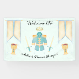 Blue & Gold Wasserfarbe Kleiner Prinz Willkommen Banner