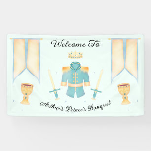 Blue & Gold Wasserfarbe Kleiner Prinz Willkommen Banner