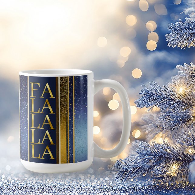 Blue Gold Weihnachten für La La Pattern#27 ID1009 Kaffeetasse (Von Creator hochgeladen)