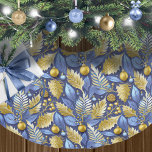 Blue Gold Weihnachtsmuster#22 ID1009 Polyester Weihnachtsbaumdecke<br><div class="desc">Wenn Sie sich fragen, welche Farbkombinationen Sie für Ihre Weihnachtsdekoration und Geschenkartikel in diesem Jahr auswählen sollten, habe ich Sammlungen von aufeinander abgestimmten Mustern erstellt, um das Leben ein wenig leichter zu machen. Dieses auffallende Aquarelldesign zeichnet sich durch die Pflege von Blattwerk mit Beeren und Weihnachtsschmuck in tiefblau und gold...</div>
