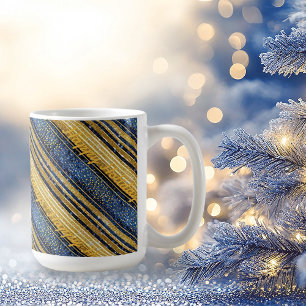 Blue Gold Weihnachtsmuster#28 ID1009 Kaffeetasse