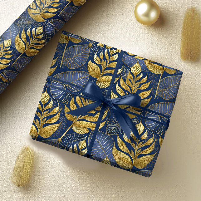 Blue Gold Weihnachtsmuster#29 ID1009 Geschenkpapier (Von Creator hochgeladen)
