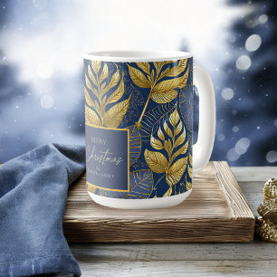 Blue Gold Weihnachtsmuster#29 ID1009 Kaffeetasse