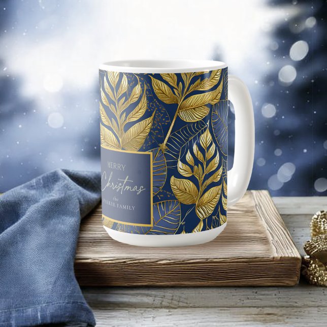 Blue Gold Weihnachtsmuster#29 ID1009 Kaffeetasse (Von Creator hochgeladen)