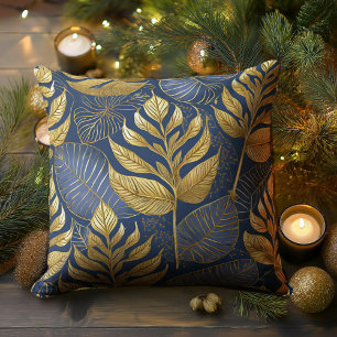 Blue Gold Weihnachtsmuster#29 ID1009 Kissen