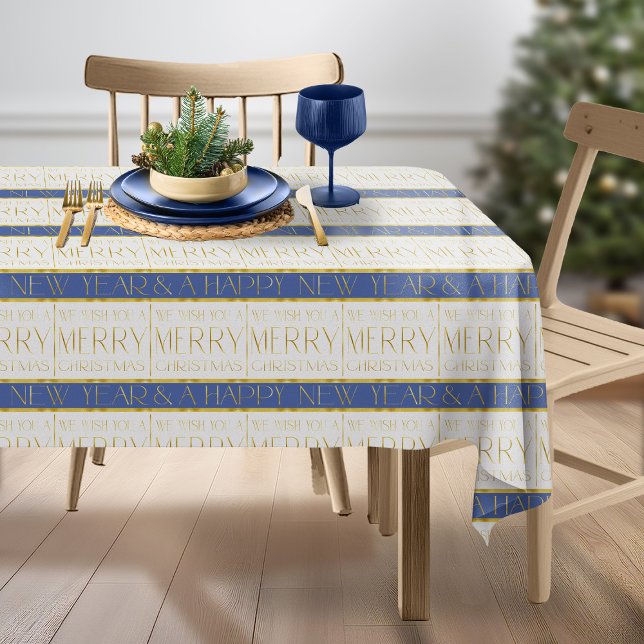 Blue Gold Weihnachtsmuster#35 ID1009 Tischdecke (Von Creator hochgeladen)