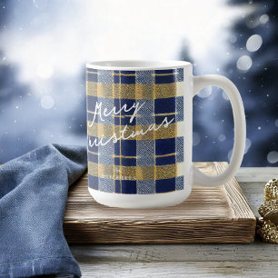 Blue Gold Weihnachtsmuster#7 ID1009 Kaffeetasse