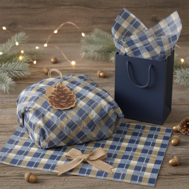 Blue Gold Weihnachtsmuster#7 ID1009 Seidenpapier (Von Creator hochgeladen)