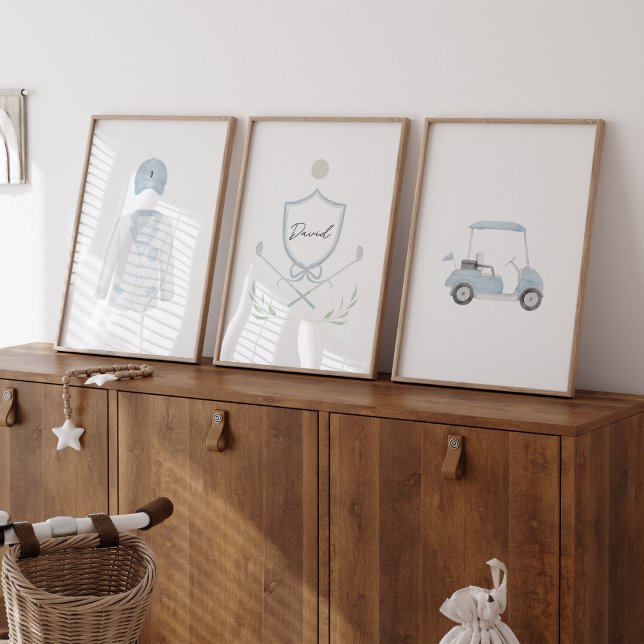 Blue Golf individuelle Name Set 3 Poster (Von Creator hochgeladen)