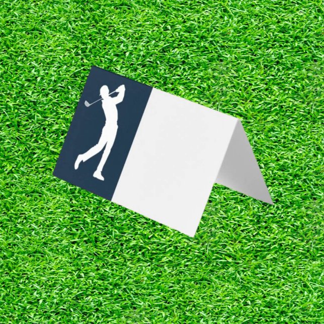 Blue Golf Themed Geburtstagsfeiern Platzkarten (Tee Off in Style: Celebrate with Blue Golf Elegance!)