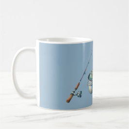 Blue Gone Fishing Bucket Kaffeetasse