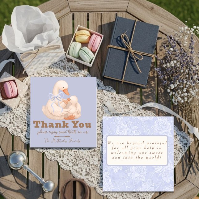 Blue Goose Labor Delivery NICU Hospital Thank Dankeskarte (Blue Goose Labor Delivery NICU Hospital Thank Thank You Card)
