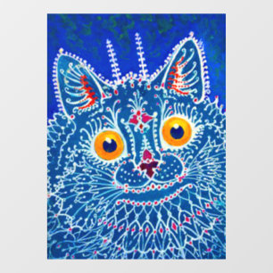 Blue Gothic Cat Fensteraufkleber
