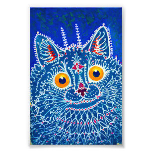 Blue Gothic Cat Fotodruck