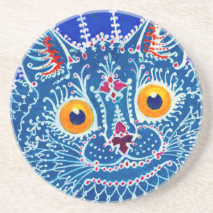 Blue Gothic Cat Getränkeuntersetzer