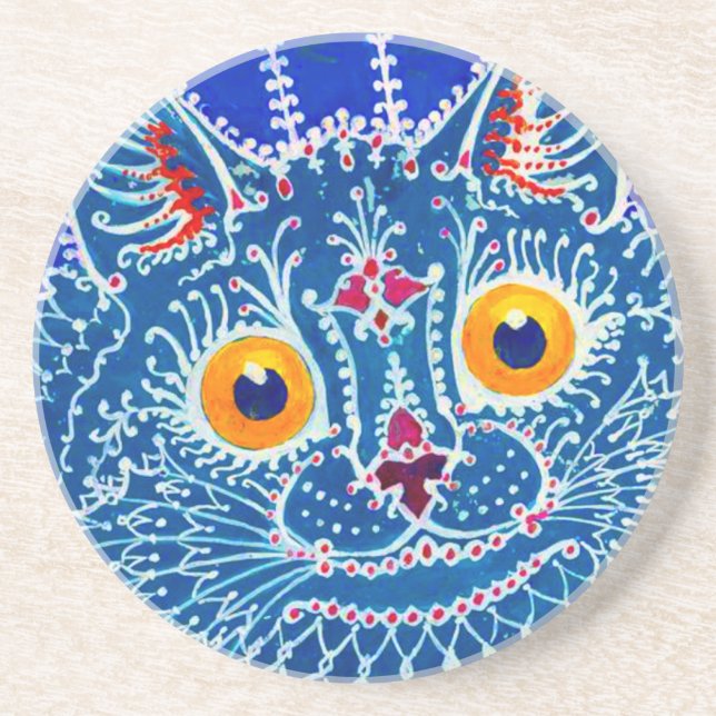 Blue Gothic Cat Getränkeuntersetzer (Vorne)