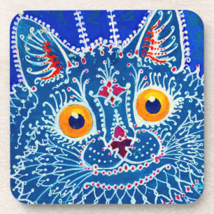 Blue Gothic Cat Getränkeuntersetzer