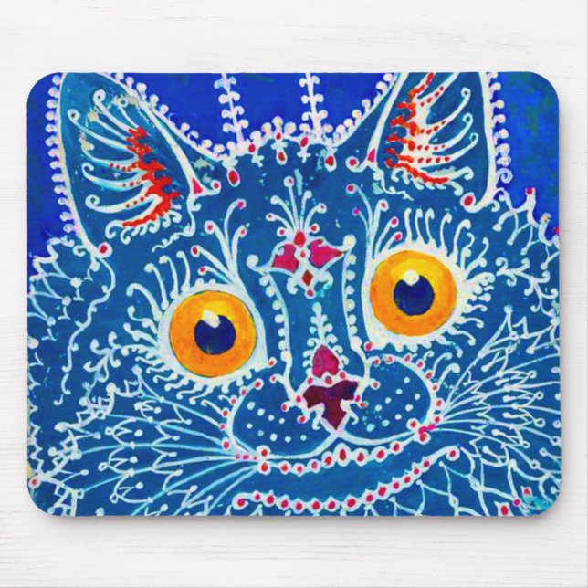 Blue Gothic Cat Mousepad (Vorne)