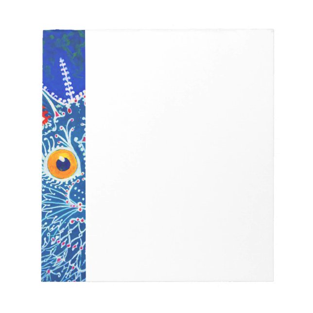 Blue Gothic Cat Notizblock (Vorderseite)
