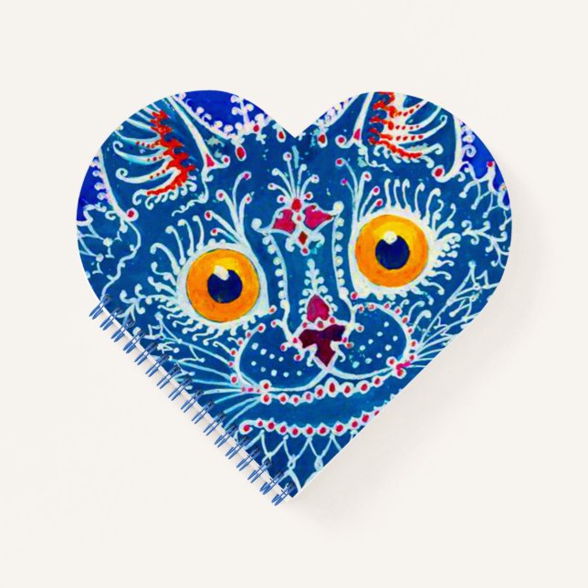Blue Gothic Cat Notizbuch (Vorderseite)