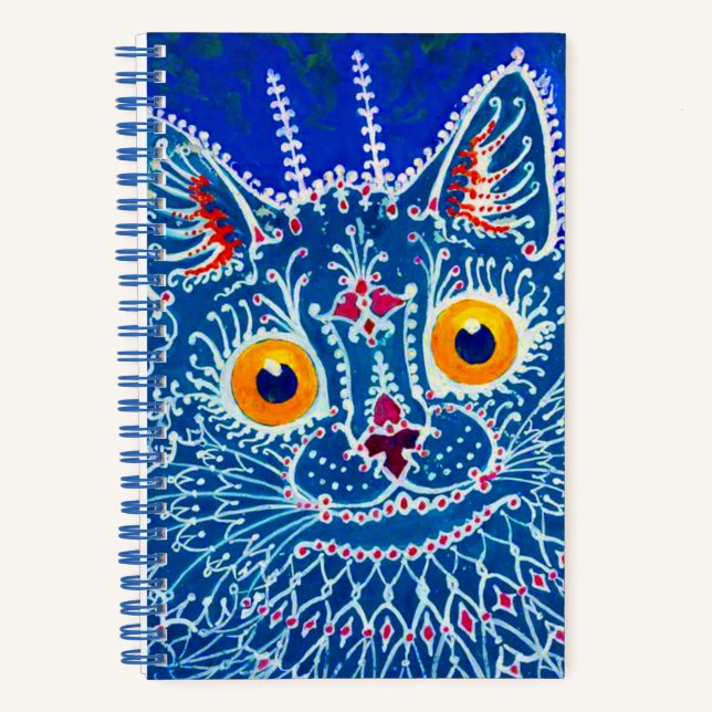 Blue Gothic Cat Notizbuch (Vorderseite)