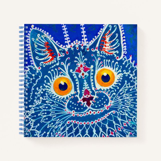 Blue Gothic Cat Notizbuch (Vorderseite)