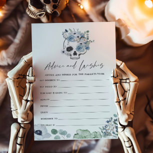 Blue Gothic Floral Skull Ratschläge und Wünsche Sp