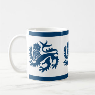 Blue Gothic Revival Lions Tasse