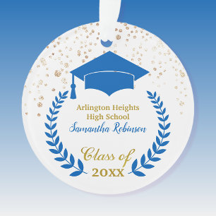 Blue Grad Cap und Laurel Abschluss Ornament