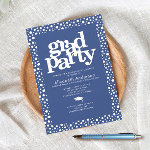 Blue grad Party fett moderne Typografie stilvoll Einladung