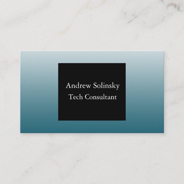Blue Gradient Business Cards Visitenkarte (Vorderseite)