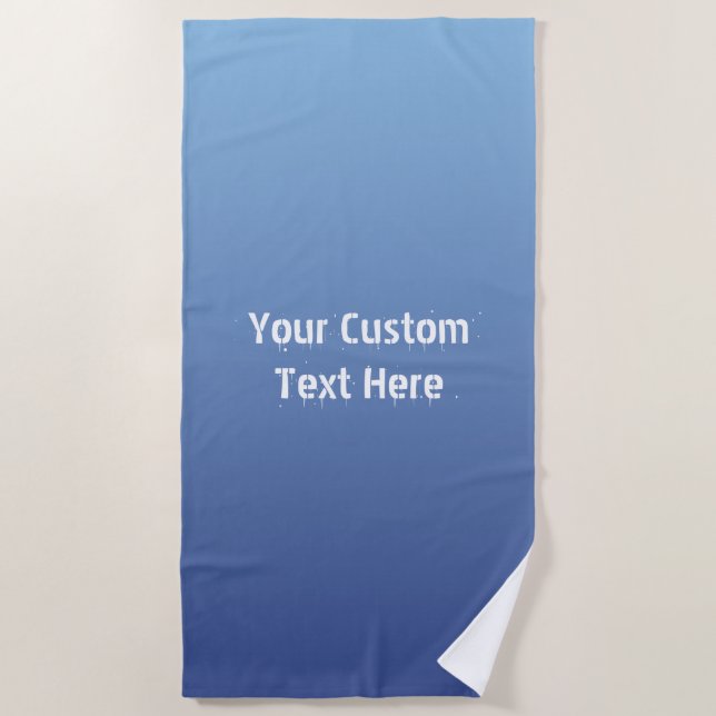 Blue Gradient Handtuch für den benutzerdefinierten (Vorderseite)