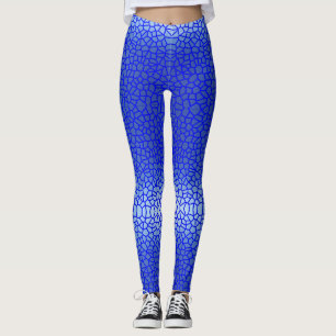 Blue Gradient Net Muster 01 Blue Lines Leggings