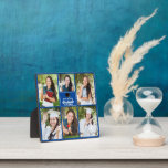 Blue Graduate Collage 2023 Square Abschluss Foto Fotoplatte<br><div class="desc">Diese moderne, blaue Collage-Plakatwand für Senioren-Fotos zeigt Ihre liebsten 6 Studentenfotos in quadratischer Form. Dieses Abschluss-Sake-Geschenk enthält eine klassische weiße Typografie Ihres High School- oder Uni-Namens für die Klasse von 2023. Passen Sie dieses Design mit Ihrem geschlossen Jahr unter der schwarzen Graduierenkappe an.</div>