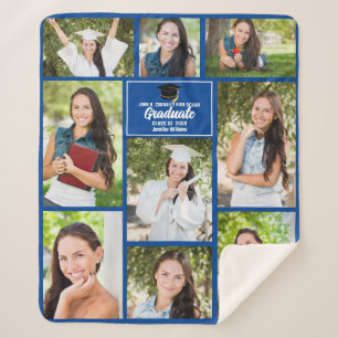 Blue Graduate Foto Collage Modernes Abschluss Gesc Sherpadecke