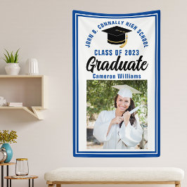 Blue Graduate Foto Custom Niedlich Graduate Party Banner