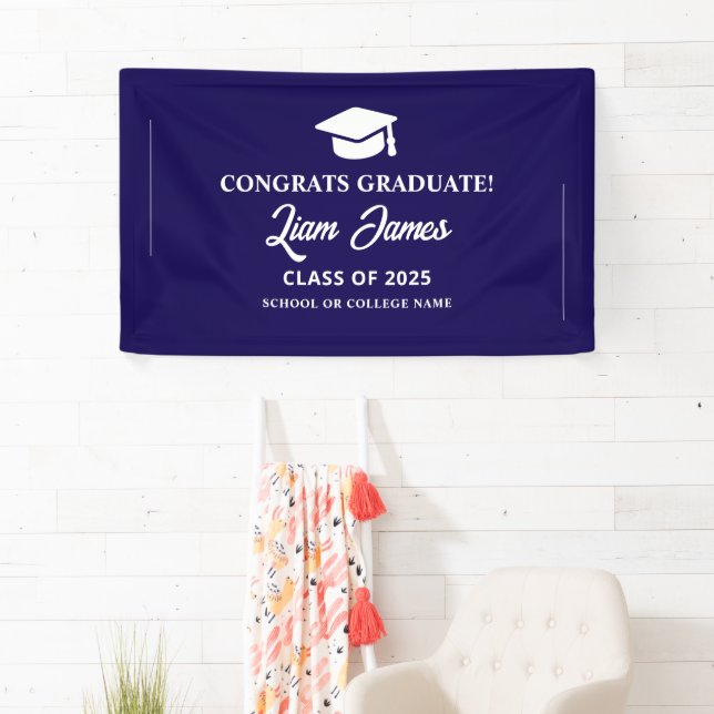 Blue graduate Herzlichen Glückwunsch zu Ihrem Absc Banner (Insitu)