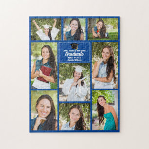 Blue Graduate Senior Foto Collage 2023 Abschluss Puzzle