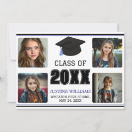 Blue Graduation  Announcement Ankündigung