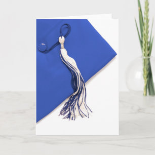 Blue Graduation cap mit Tassel Card Karte