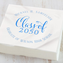 Blue Graduation Party Classic Custom Serviette