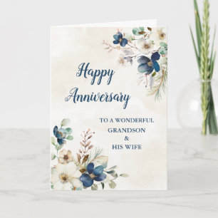 Blue Grandson und seine Ehefrau Hochzeitstag Karte