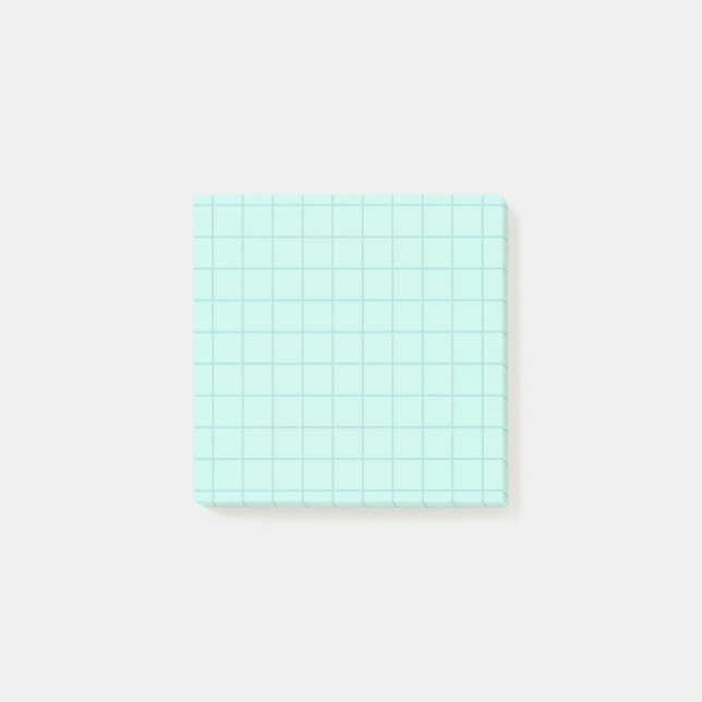 Blue Graph Paper Math Post-it Klebezettel (Vorderseite)