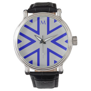 Blue Graphic Armbanduhr